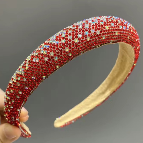 Accessories - Red Crystal Embellished Headband